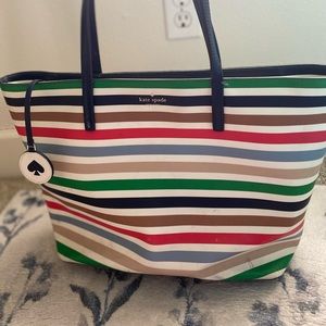 KATE SPADE Multicolor Striped Tote Bag
